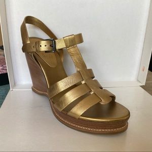 Michael Kors Shoes - Michael Kors Antique Gold Wedges Michael Kors Shoes - Michael Kors Antique Gold Wedges